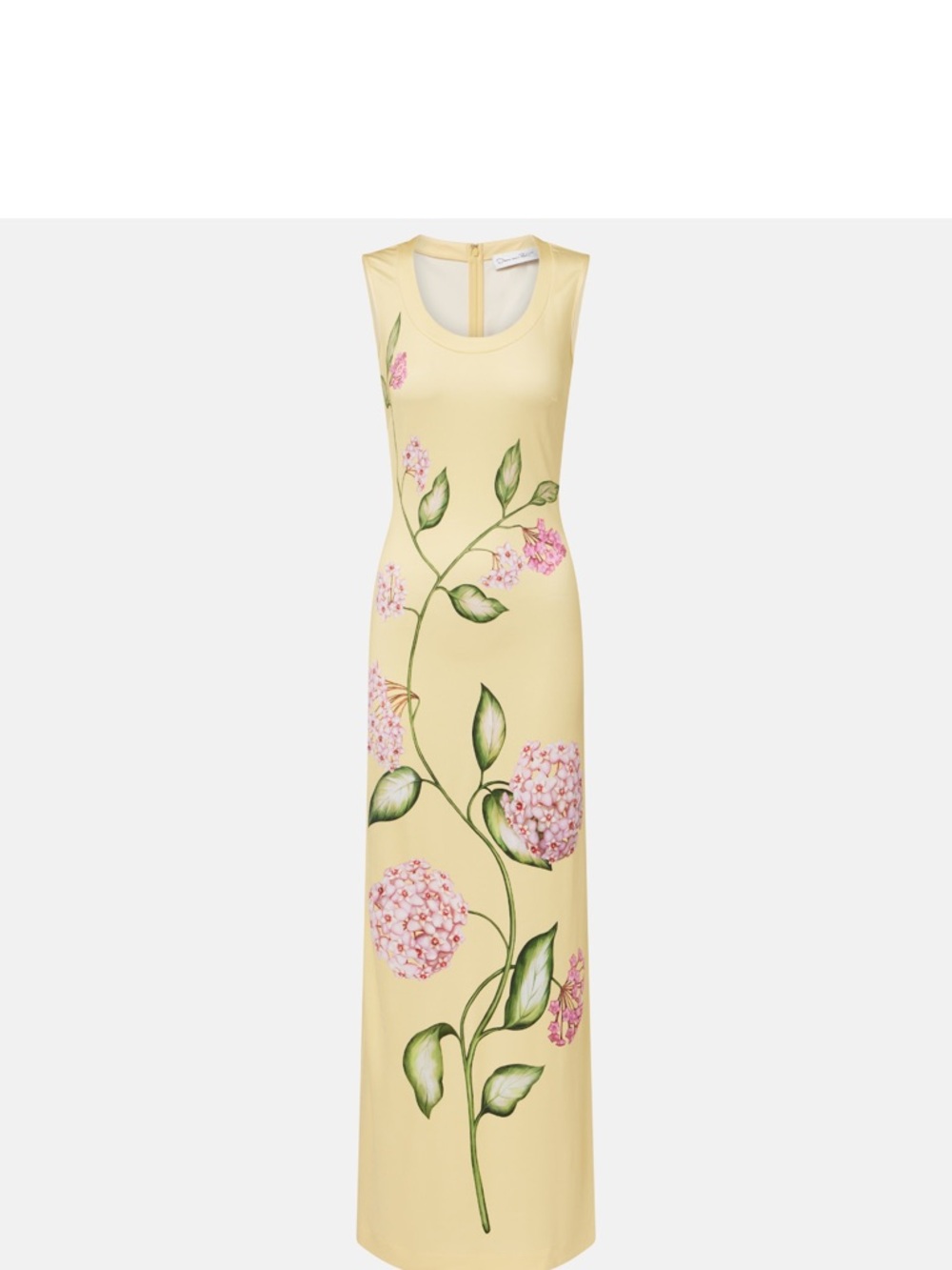 Oscar de la Renta Porcelain Flower jersey maxi dress